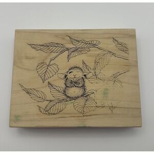 House Mouse Designs Sitting On A Branch 78 Wood Mount Rubber Stamp Rare Vtg 1997